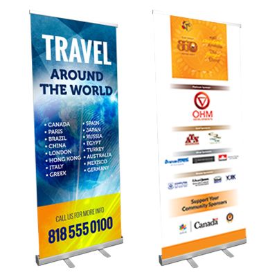 Affordable retractable standing banner